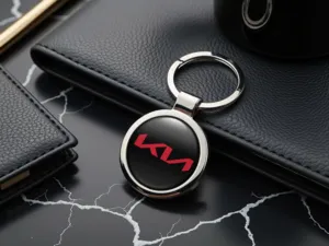 KIA Anello Chiave Personalizzato Stile Lucido con Foto
